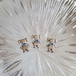 March Birthstone Little Girl Floating Locket Charm